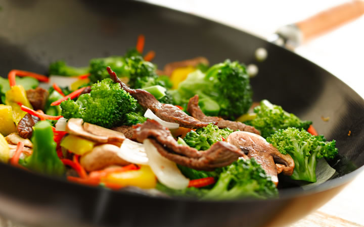 Kochen im Wok